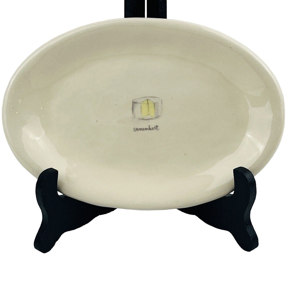 Rae‎ Dunn Camembert Cheese Oval Appetizer Plate 8" Magenta